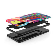 Tulsa Oklahoma Retro Pop Skyline Tough Phone Case LavenderCeleste