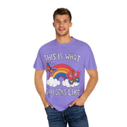 This Is What Gay Looks Like Rainbow Pride Comfort Colors Tee LavenderCeleste