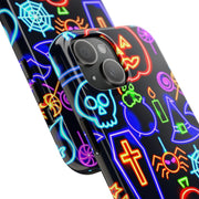 Neon Halloween Pattern Tough Phone Case LavenderCeleste