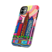 Tulsa Oklahoma Retro Pop Skyline Tough Phone Case LavenderCeleste