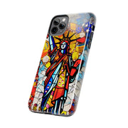 Statue of Liberty Mosaic Art Tough Phone Case LavenderCeleste