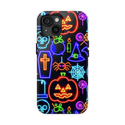 Neon Halloween Pattern Tough Phone Case LavenderCeleste