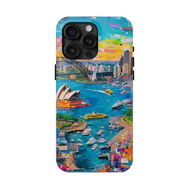 Sydney Collage Skyline Art Tough Phone Case LavenderCeleste