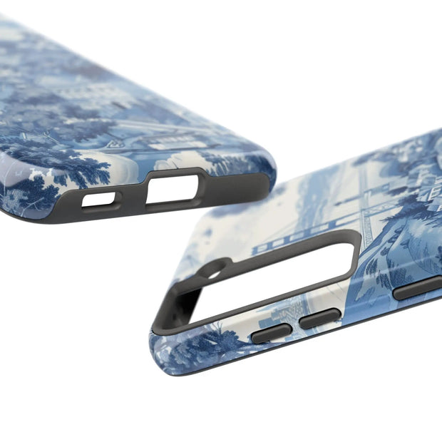 San Francisco Toile de Jouy Scenic Tough Phone Case LavenderCeleste