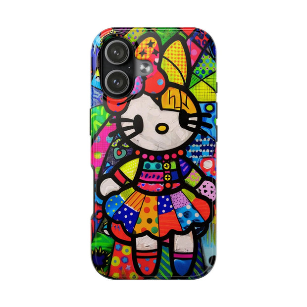 Pop Patchwork Kitty Tough Phone Case Printify