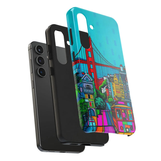 San Francisco Pop Art Colorful City Tough Phone Case LavenderCeleste