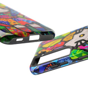 Pop Patchwork Kitty Tough Phone Case LavenderCeleste