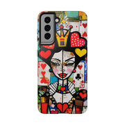 Queen of Hearts Pop Art Tough Phone Case LavenderCeleste