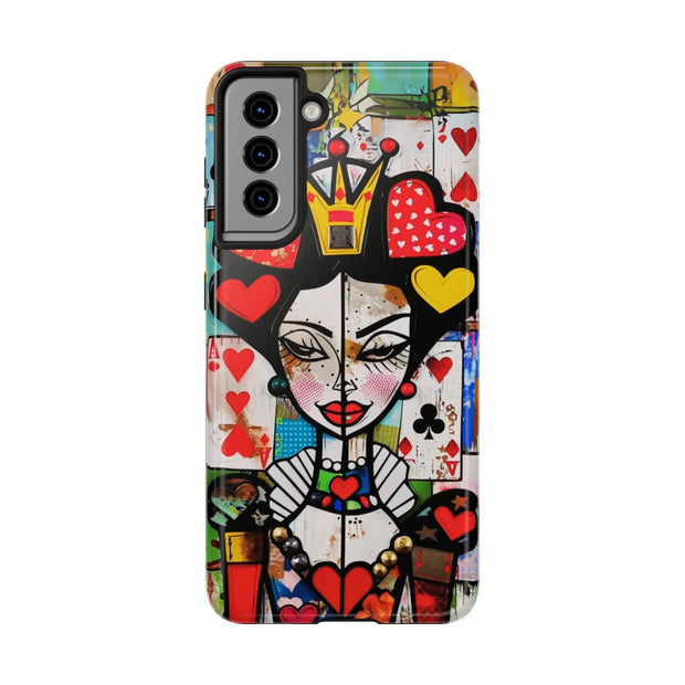 Queen of Hearts Pop Art Tough Phone Case LavenderCeleste