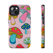 Retro Groovy Mushroom Tough Phone Case LavenderCeleste