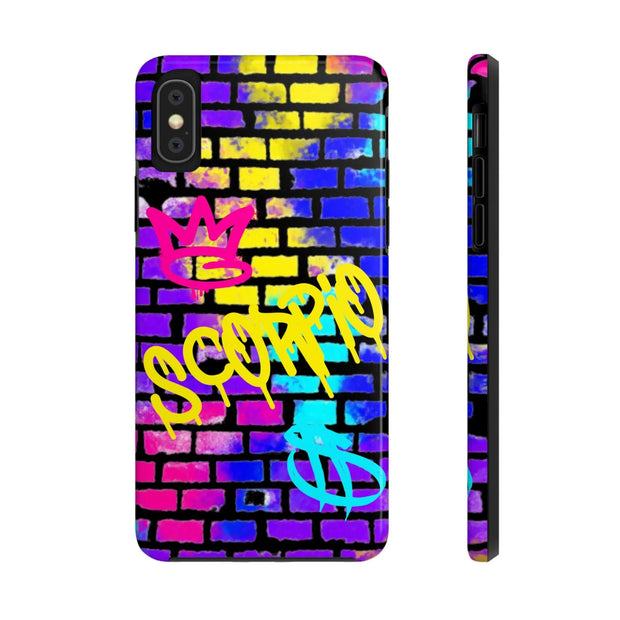 Scorpio Graffiti Wall Zodiac Tough Phone Case LavenderCeleste