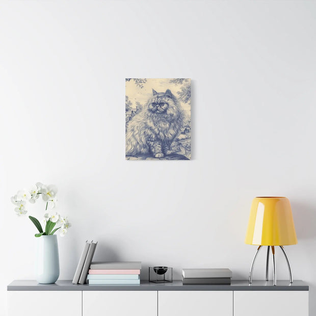 Persian Cat Canvas by Jouy Matte Canvas Art LavenderCeleste