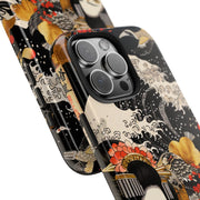 Golden Geisha Wave Japanese Art Tough Phone Case