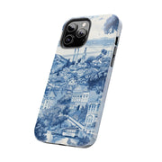 San Francisco Toile de Jouy Scenic Tough Phone Case LavenderCeleste