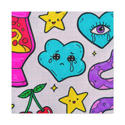 Kawaii Lava Lamp Sad Cloud Snake Matte Canvas Print LavenderCeleste