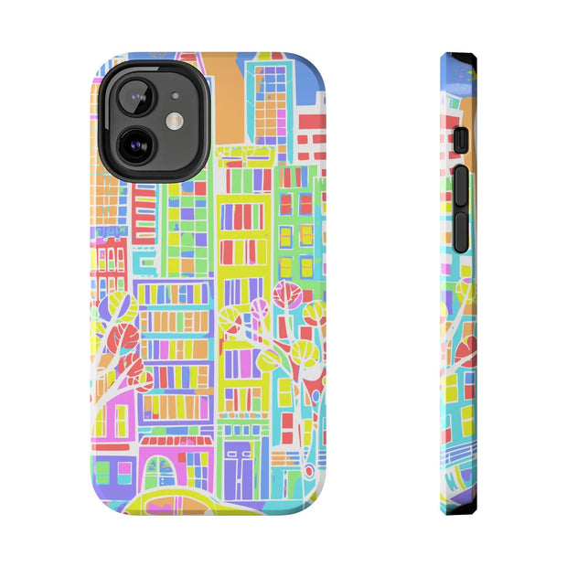 Upper East Side Pastel City Tough Phone Case LavenderCeleste