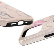 Sad Ghost with Heart Balloon Kawaii Tough Phone Case LavenderCeleste