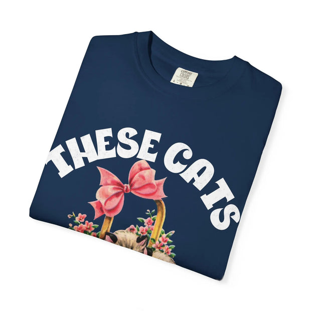 These Cats Think You Are a Twat Funny Comfort Colors Tee LavenderCeleste