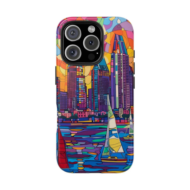 San Diego Skyline Pop Art Tough Phone Case LavenderCeleste