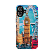 London Big Ben Collage Tough Phone Case – Vibrant City Pop Art Design