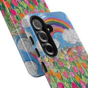 Rainbow Tulip Field Tough Phone Case LavenderCeleste