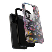 Goth Street Cat Pop Art Graffiti Tough Phone Case LavenderCeleste