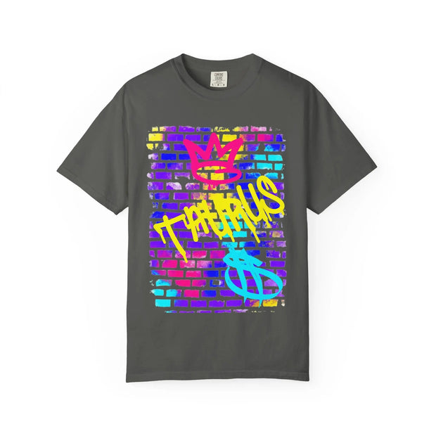 Taurus Graffiti Crown Street Art Comfort Colors Tee LavenderCeleste
