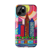 Tulsa Oklahoma Retro Pop Skyline Tough Phone Case LavenderCeleste