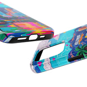 Los Angeles Hollywood Skyline Tough Phone Case – Vibrant Pop Art City Design - LavenderCeleste