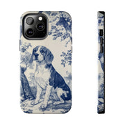 Blue Toile Beagle Country Scenic Tough Phone Case LavenderCeleste