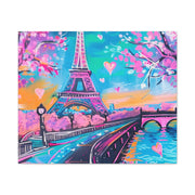 Pink Paris Eiffel Tower Dreamy Matte Canvas Art LavenderCeleste