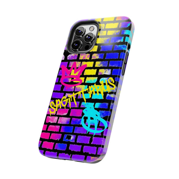 Sagittarius Graffiti Wall Zodiac Tough Phone Case LavenderCeleste