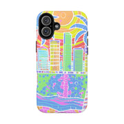 South Beach Miami Mosaic Art Tough Phone Case LavenderCeleste