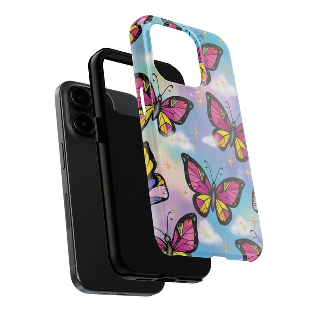 Retro Pop Art Butterfly Sky Tough Phone Case