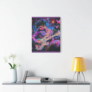 Electric Purple Guitar Legend Matte Canvas Art Printify