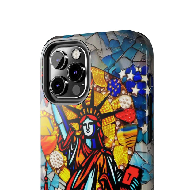 Statue of Liberty Mosaic Art Tough Phone Case LavenderCeleste