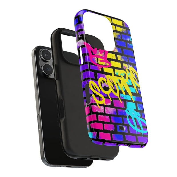 Scorpio Graffiti Wall Zodiac Tough Phone Case LavenderCeleste