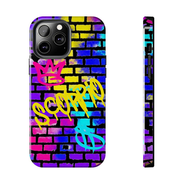 Scorpio Graffiti Wall Zodiac Tough Phone Case LavenderCeleste
