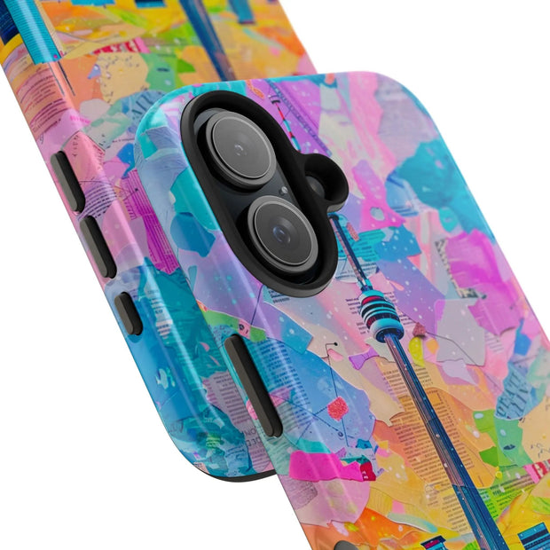 Toronto Pop Art Collage Skyline Tough Phone Case LavenderCeleste