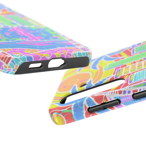 South Beach Miami Mosaic Art Tough Phone Case LavenderCeleste