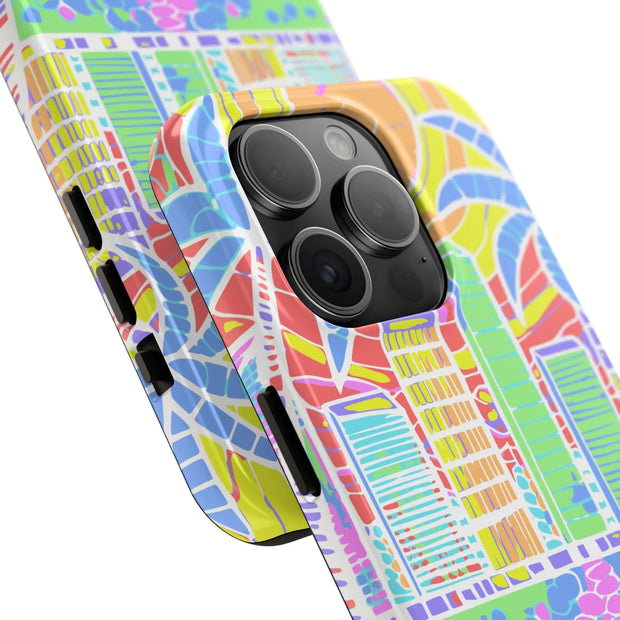 South Beach Miami Mosaic Art Tough Phone Case LavenderCeleste