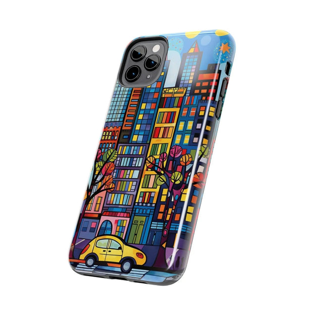 Upper Eastside NYC Pop Art Tough Phone Case LavenderCeleste