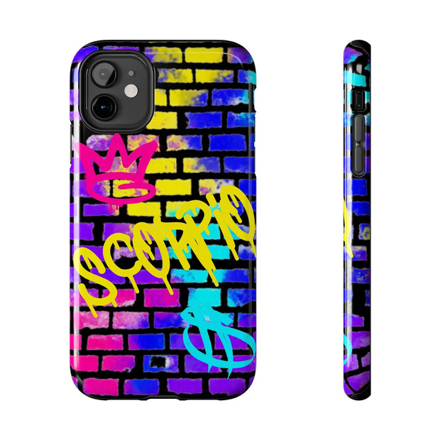 Scorpio Graffiti Wall Zodiac Tough Phone Case LavenderCeleste