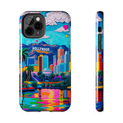 Los Angeles Hollywood Skyline Tough Phone Case – Vibrant Pop Art City Design - LavenderCeleste
