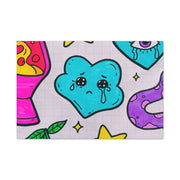 Kawaii Lava Lamp Sad Cloud Snake Matte Canvas Print LavenderCeleste