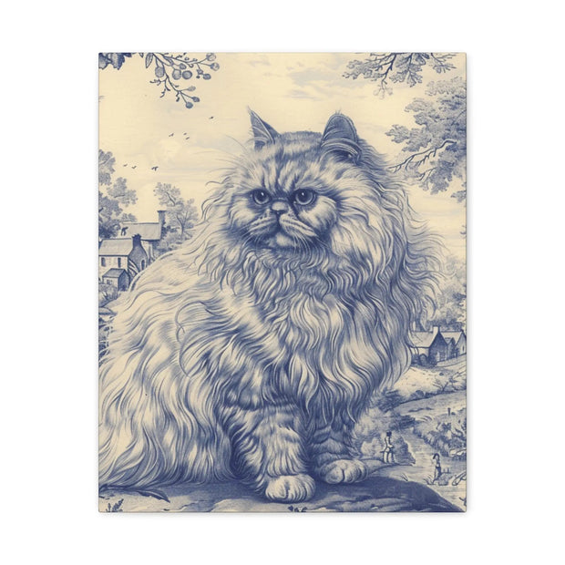Persian Cat Canvas by Jouy Matte Canvas Art LavenderCeleste