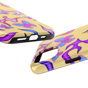 Y2K Butterfly Flames Retro Tough Phone Case LavenderCeleste