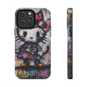 Goth Street Cat Pop Art Graffiti Tough Phone Case LavenderCeleste