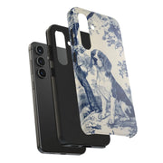 Blue Toile Beagle Country Scenic Tough Phone Case LavenderCeleste