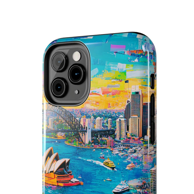 Sydney Collage Skyline Art Tough Phone Case LavenderCeleste